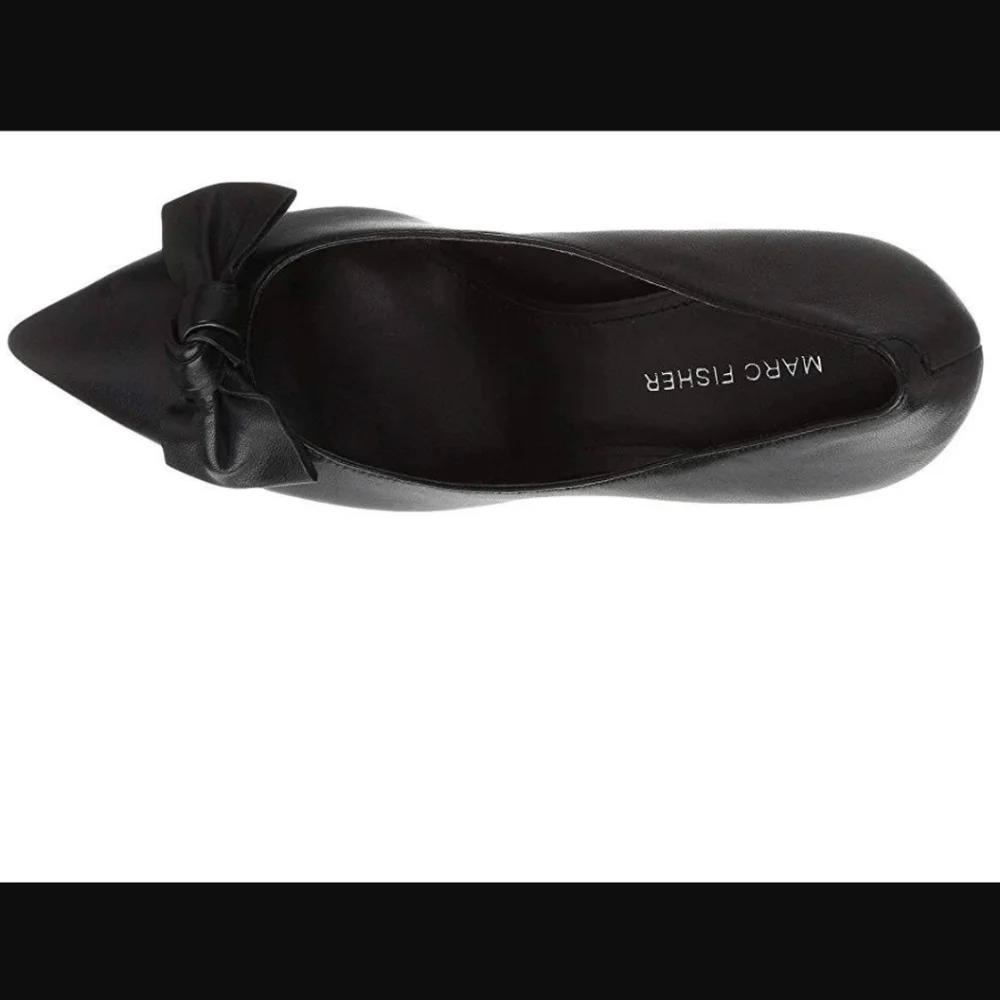NWOT Marc Fisher leahter upper shell heel pumps shoes 6M - Picture 6 of 10